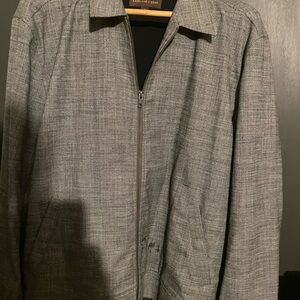 Men's Lightweight Grey Zip Shirt Jacket by